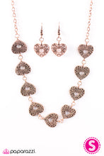 Load image into Gallery viewer, Paparazzi ~ Hearts Harmony ~ Copper Necklace Set