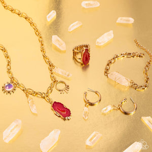 Paparazzi ~ Simply Santa Fe ~ Fashion Fix Complete Trend Blend ~ Pink and Gold Necklace Set