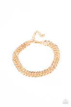 Load image into Gallery viewer, Paparazzi ~ On The Up and UPPERCUT ~ Men&#39;s  Gold Urban Bracelet