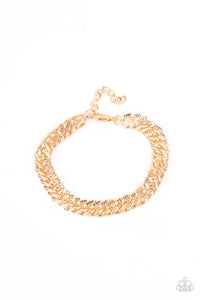 Paparazzi ~ On The Up and UPPERCUT ~ Men's  Gold Urban Bracelet