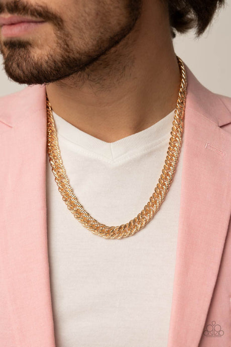 Paparazzi ~ Urban Uppercut ~ Men's Gold Urban Chain