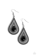 Load image into Gallery viewer, Paparazzi ~ Metro Masquerade ~ Black Earrings
