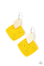 Load image into Gallery viewer, Paparazzi ~ Sabbatical WEAVE ~ Yellow Earrings