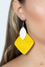 Load image into Gallery viewer, Paparazzi ~ Sabbatical WEAVE ~ Yellow Earrings