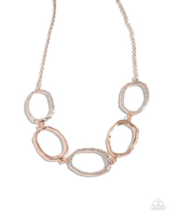 Paparazzi ~ Gritty Go-Getter ~ Rose Gold Necklace Set