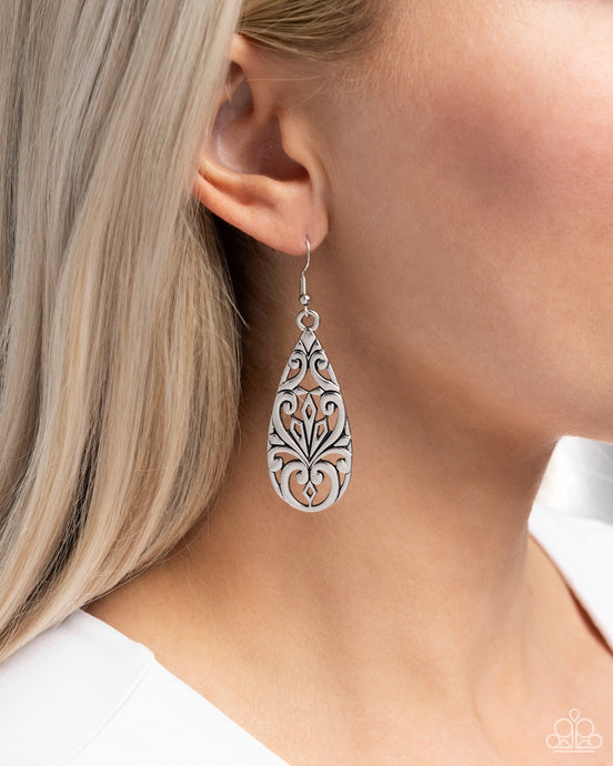 Paparazzi ~ Eastern Elements ~ Silver Earrings