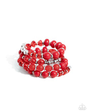 Load image into Gallery viewer, Paparazzi ~ Colorful Charade ~ Red  Bracelet
