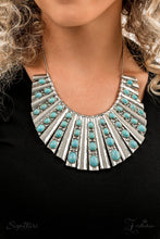 Load image into Gallery viewer, Paparazzi ~ &quot;The Ebony&quot; ~ZI  Collection ~ Turquoise Necklace Set