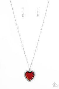 Paparazzi ~ Prismatically Twitterpated ~ Red Heart Necklace Set