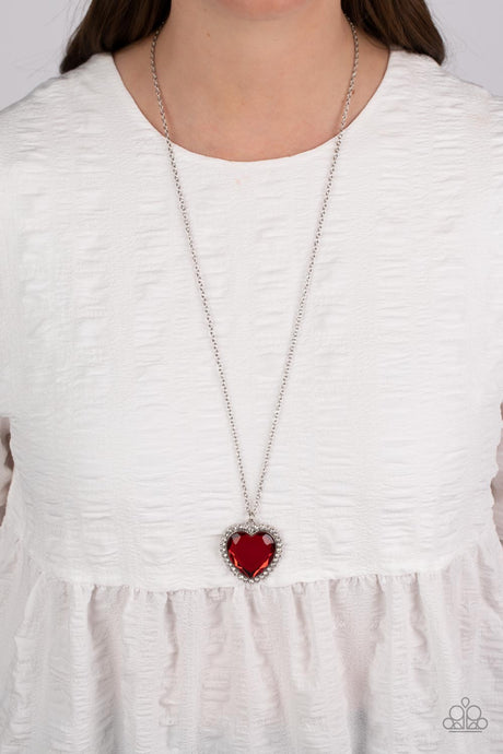 Paparazzi ~ Prismatically Twitterpated ~ Red Heart Necklace Set