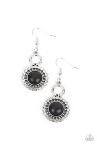 Paparazzi ~ Mojave Mogul ~ Black Earrings