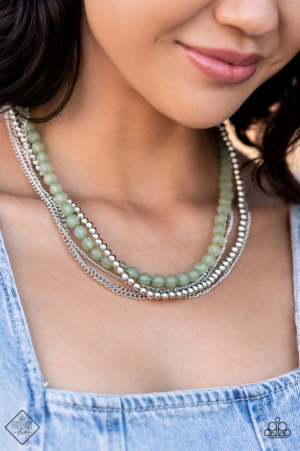 Paparazzi ~ Boardwalk Babe ~ Green Necklace Set (Fashion Fix Exclusive)