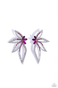 Paparazzi ~ Twinkling Tulip ~ Pink Post Earrings