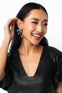 Paparazzi ~ Twinkling Tulip ~ Pink Post Earrings
