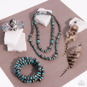 Paparazzi ~ Simply Santa Fe ~ Fashion Fix Complete Trend Blend ~ Blue Necklace Set