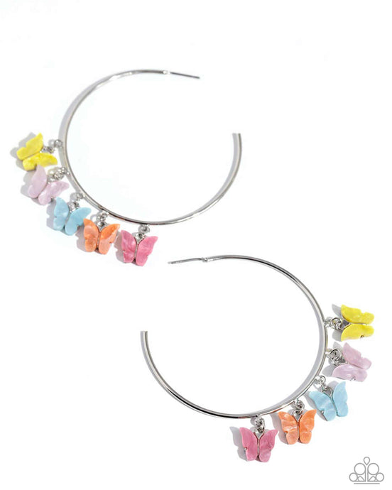 Paparazzi ~ Bemusing Butterflies ~ Multi Hoop Earrings