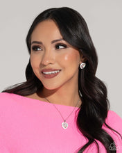 Load image into Gallery viewer, Paparazzi ~ Heartfelt Hope ~ White Heart Pendant Necklace Set