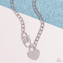 Load image into Gallery viewer, Paparazzi ~ Lock Up Your Love ~ White Necklace Set