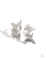 Load image into Gallery viewer, Paparazzi ~ No WINGS Attached ~ Silver Butterfly Post Earrings