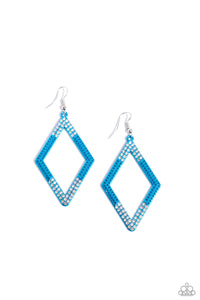 Paparazzi ~ Eloquently Edgy ~ Blue Earrings