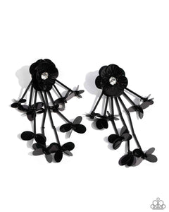 Paparazzi ~ Floral Future ~ Black Post Earrings