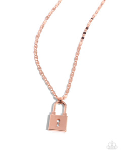 Paparazzi ~ Locked Lesson ~ Copper Necklace Set