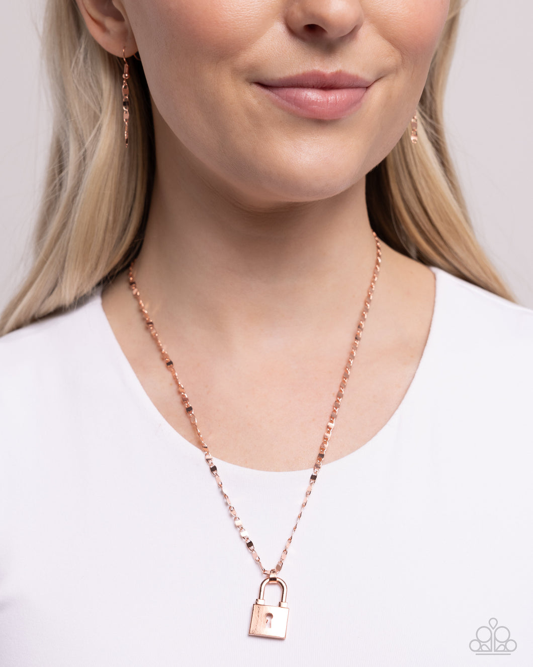 Paparazzi ~ Locked Lesson ~ Copper Necklace Set
