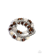 Load image into Gallery viewer, Paparazzi ~ DIVERSIFIED Wood ~ Silver Bracelet