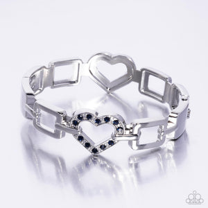 Paparazzi ~ Flashy Fondness ~ Blue Bracelet