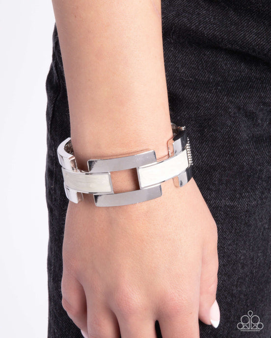 Paparazzi ~ Modern Merger ~ White Bracelet