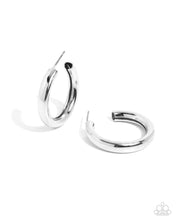 Load image into Gallery viewer, Paparazzi ~ Second Sight ~ Silver Hoop Earrings