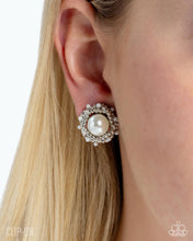 Load image into Gallery viewer, Paparazzi ~ Pearl Podium ~ White Pearl Clip-On Earrings