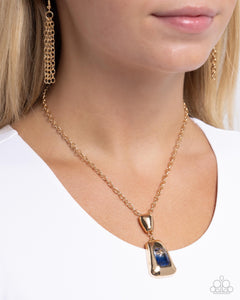 Paparazzi ~ Pendant Promise ~  Blue Pendant Necklace Set