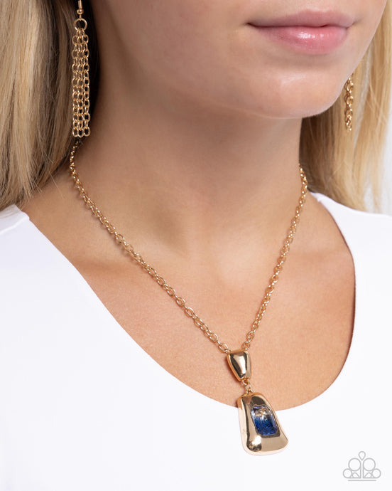 Paparazzi ~ Pendant Promise ~  Blue Pendant Necklace Set