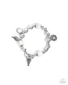 Paparazzi ~ Western Welcome ~ White Charm Bracelet