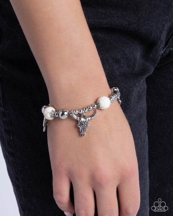 Paparazzi ~ Western Welcome ~ White Charm Bracelet
