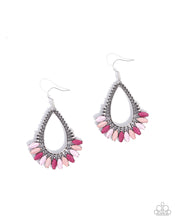 Load image into Gallery viewer, Paparazzi ~ Pronged Pattern ~ Pink Earrings