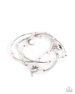 Paparazzi ~ Generational Glitz ~ Pink Bracelet