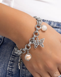 Paparazzi ~ Folklore Frenzy ~ White Charm Bracelet
