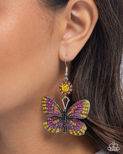 Load image into Gallery viewer, Paparazzi ~ Fluttering Feature ~ Pink Earrings