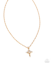 Load image into Gallery viewer, Paparazzi ~ Graceful Glory ~ Gold Cross Pendant Necklace Set