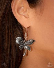 Load image into Gallery viewer, Paparazzi ~ Easy Exhilaration ~ Silver Dragonfly Earrings (Fashion Fix Exclusive)
