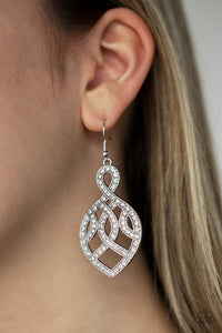 Paparazzi ~ A Grand Statement ~ White Earrings