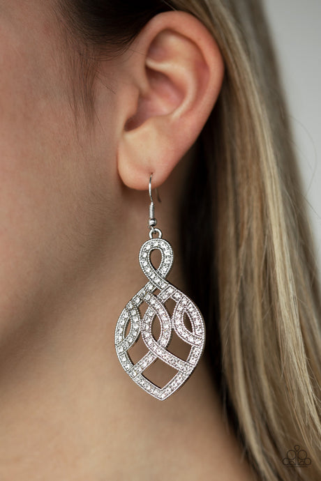 Paparazzi ~ A Grand Statement ~ White Earrings