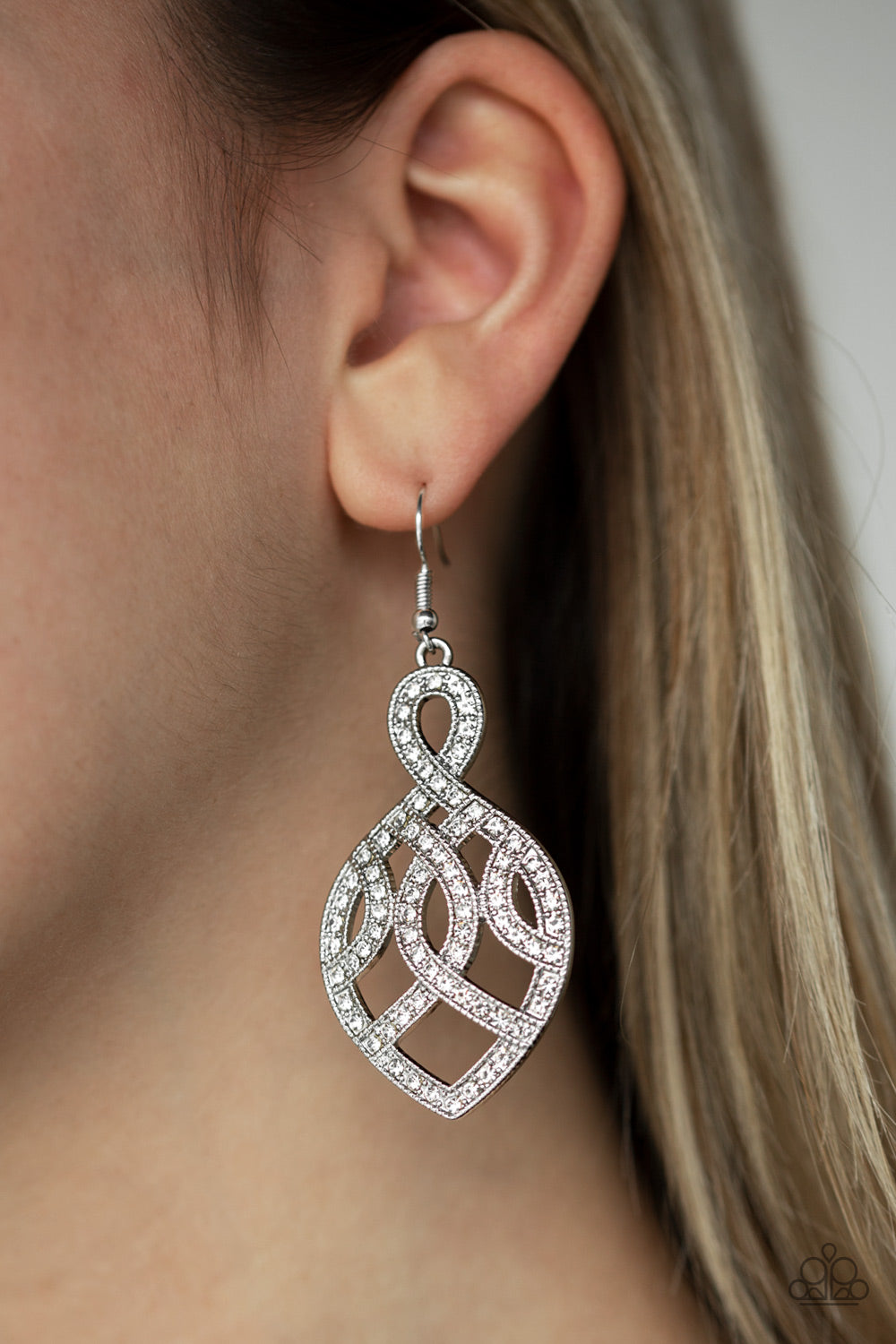 Paparazzi ~ A Grand Statement ~ White Earrings