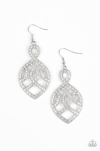 Paparazzi ~ A Grand Statement ~ White Earrings