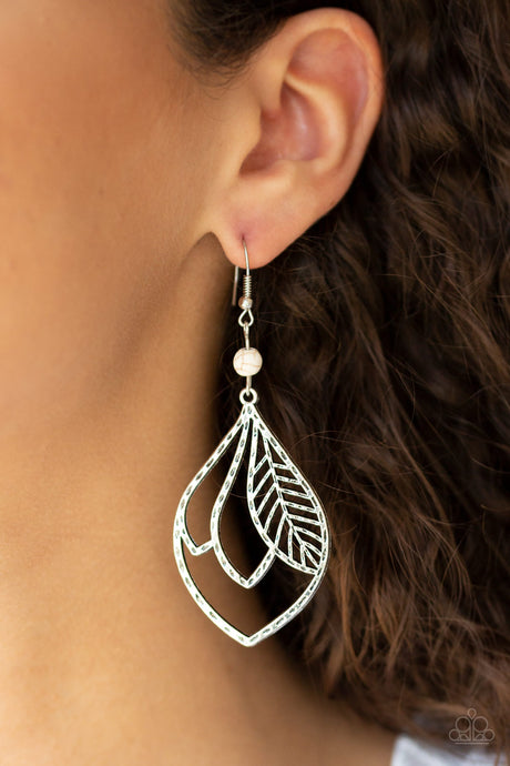 Paparazzi ~ Absolutely Airborne ~ White Earrings