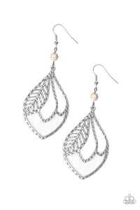 Paparazzi ~ Absolutely Airborne ~ White Earrings