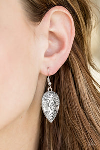 Paparazzi ~ Adobe Adornment ~ Silver Earrings