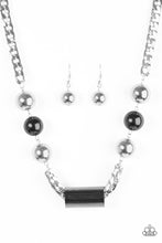 Load image into Gallery viewer, Paparazzi ~ All About Attitude ~ Silver and Black Gunmetal Necklace Set